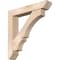 Ekena Millwork Balboa Slat Smooth Bracket w/ Offset Brace, Douglas Fir, 7 1/2"W x 42"D x 42"H BKT0806X42X42BOA06SDF - alternate 1